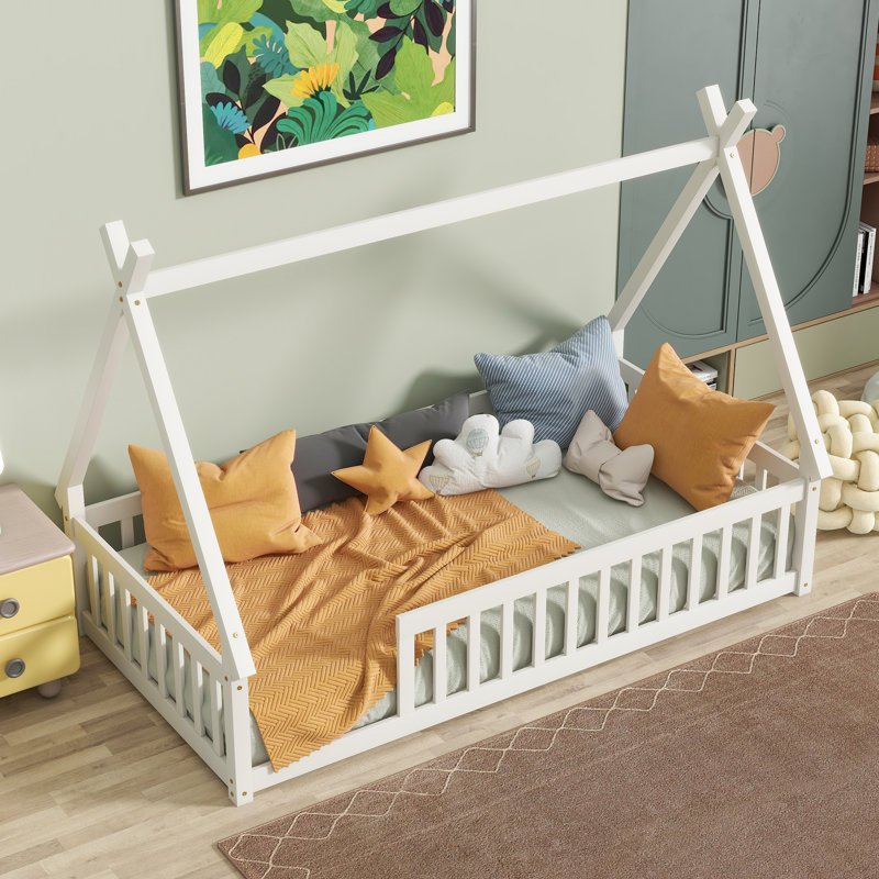 Lit à baldaquin pour enfants Soild, Blanc