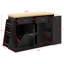 Buffet de rangement multifonctionnel, rangement pour poubelle, armoire à porte coulissante et support à épices à 3 niveaux-1260455611