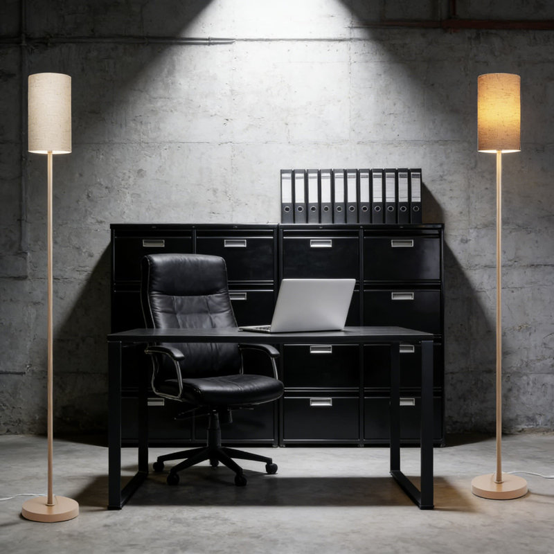 Lampe sur pied moderne pour le salon, la chambre à coucher et le bureau - Grande lampe sur pied minimaliste avec douille E26 pour un éclairage ambiant dans de petits espaces