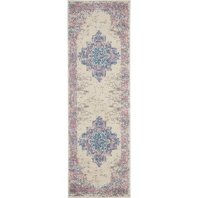 Tapis oriental ivoire / rose Burnie