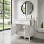 Meuble-lavabo de 30 pouces avec lavabo en céramique et beaucoup de rangement - le choix parfait pour les petites salles de bain
