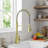 High Arc Commercial Spring Style 2-Function Single Handle Pull Down Kitchen Faucet-122556070
