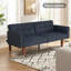 Canapé-lit futon convertible Besharat, canapé-lit en simili-cuir pour le salon-1689789039