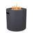 Aegean 24" Round Steel Propane Fire Pit Table with Hidden Tank Storage by Real Flame-95635478