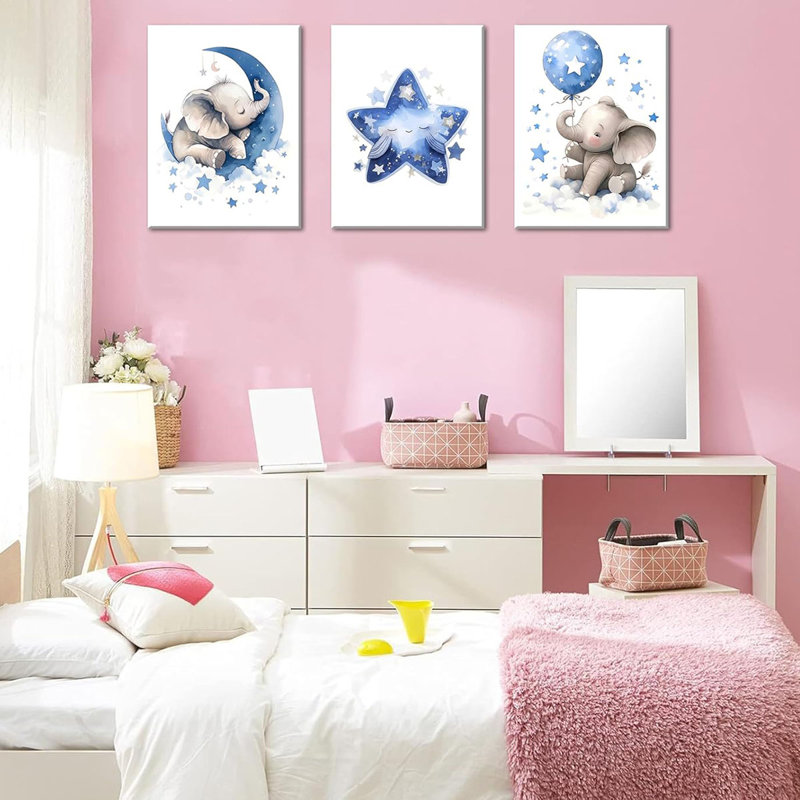 3 Piece Wrapped Canvas Print, 60 cm H x 40 cm W