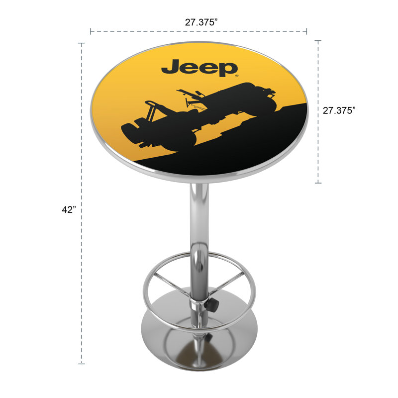 Jeep Silhouette Bar Table with Footrest