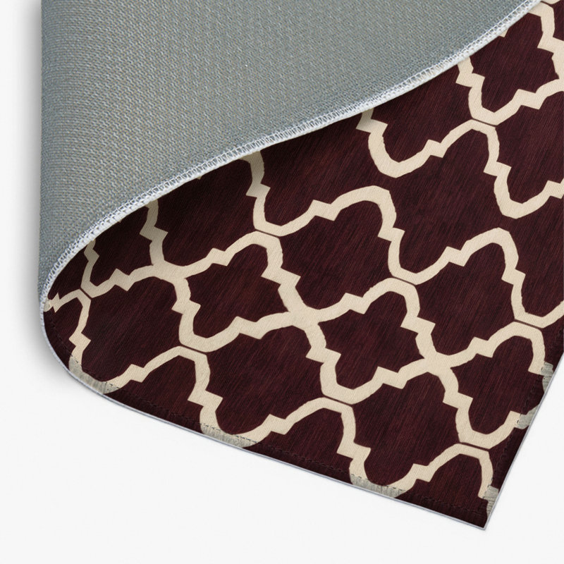 Tapis rouge intérieur et extérieur Trellis, Rectangulaire 2 pi x 3 pi