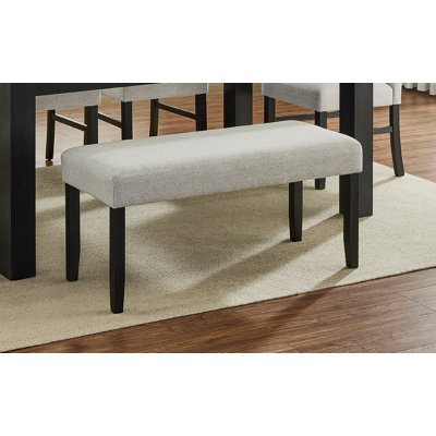 Banc de salle à manger rembourré gris clair 1pc