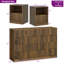 Ensemble 3 pièces commode 8 tiroirs et table de chevet 1 tiroir-702040278