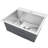 Drop-In 25-in x 22-in Brushed Stainless Steel Single Bowl 1-Hole Kitchen Sink All-in-one Kit