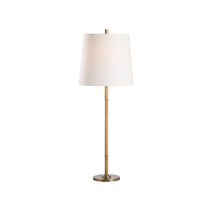 Amelia Rattan Lamp - Aged Brass, Antique Brass/Brown