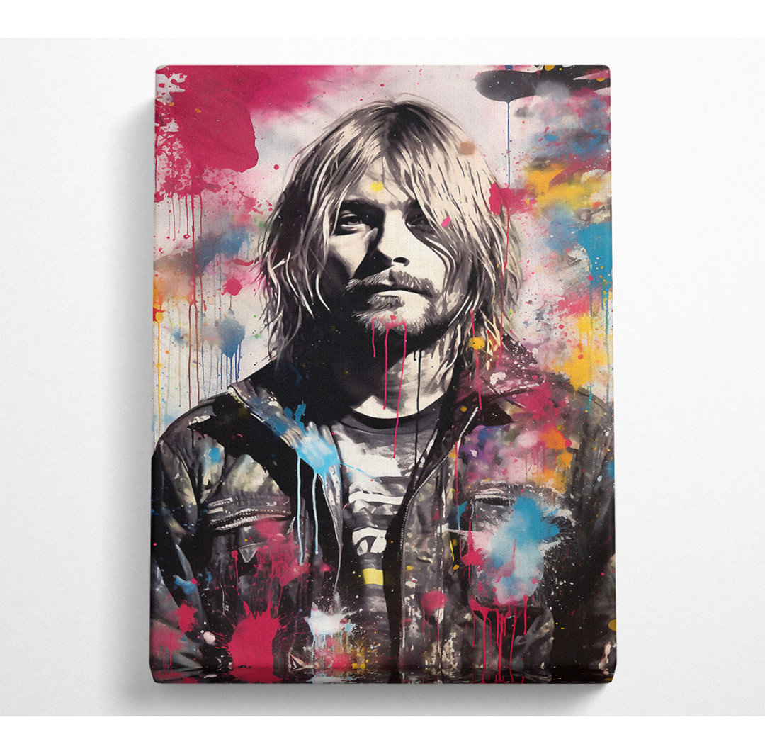 Kunstdruck Kurt Cobain Farbspritzer