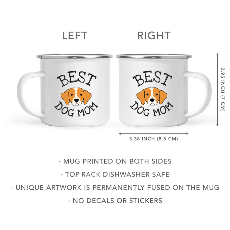 Tasse de camping Best Dog Mom, Épagneul Brittany