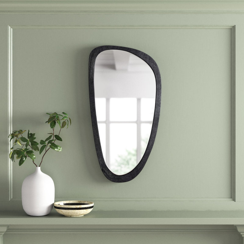 Contour Black Mango Wood Wall Mirror