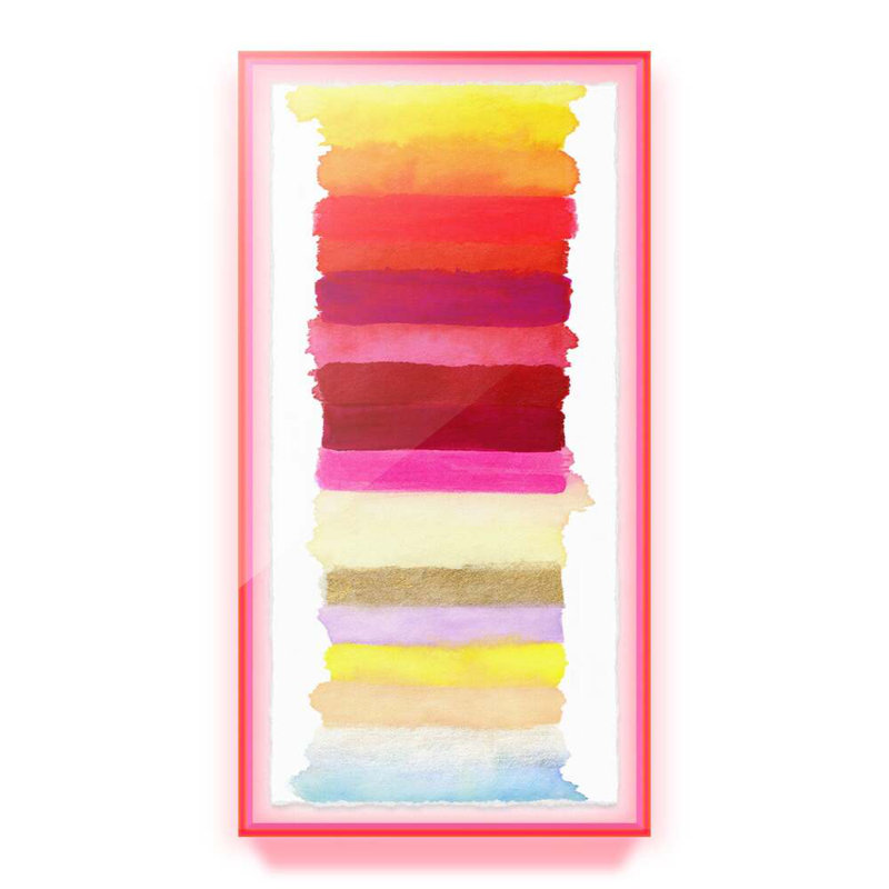 Radiant Stripe #3 By Kristi Kohut, White Wood, 17" H x 30" W