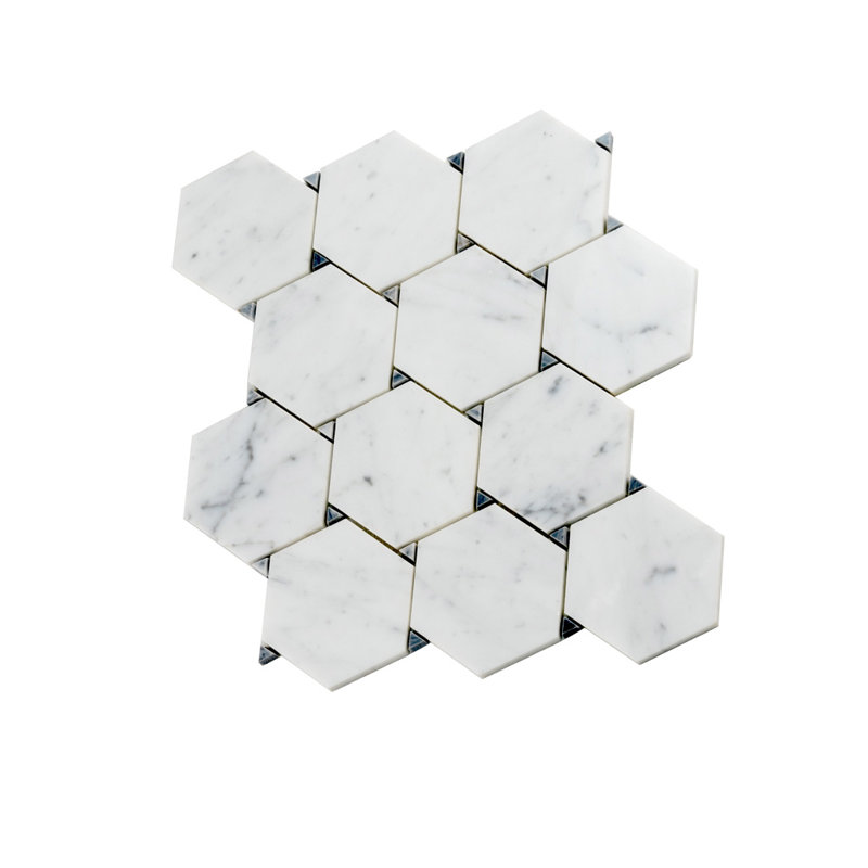 10.9" x 12.5" Marble Mosaic Tile