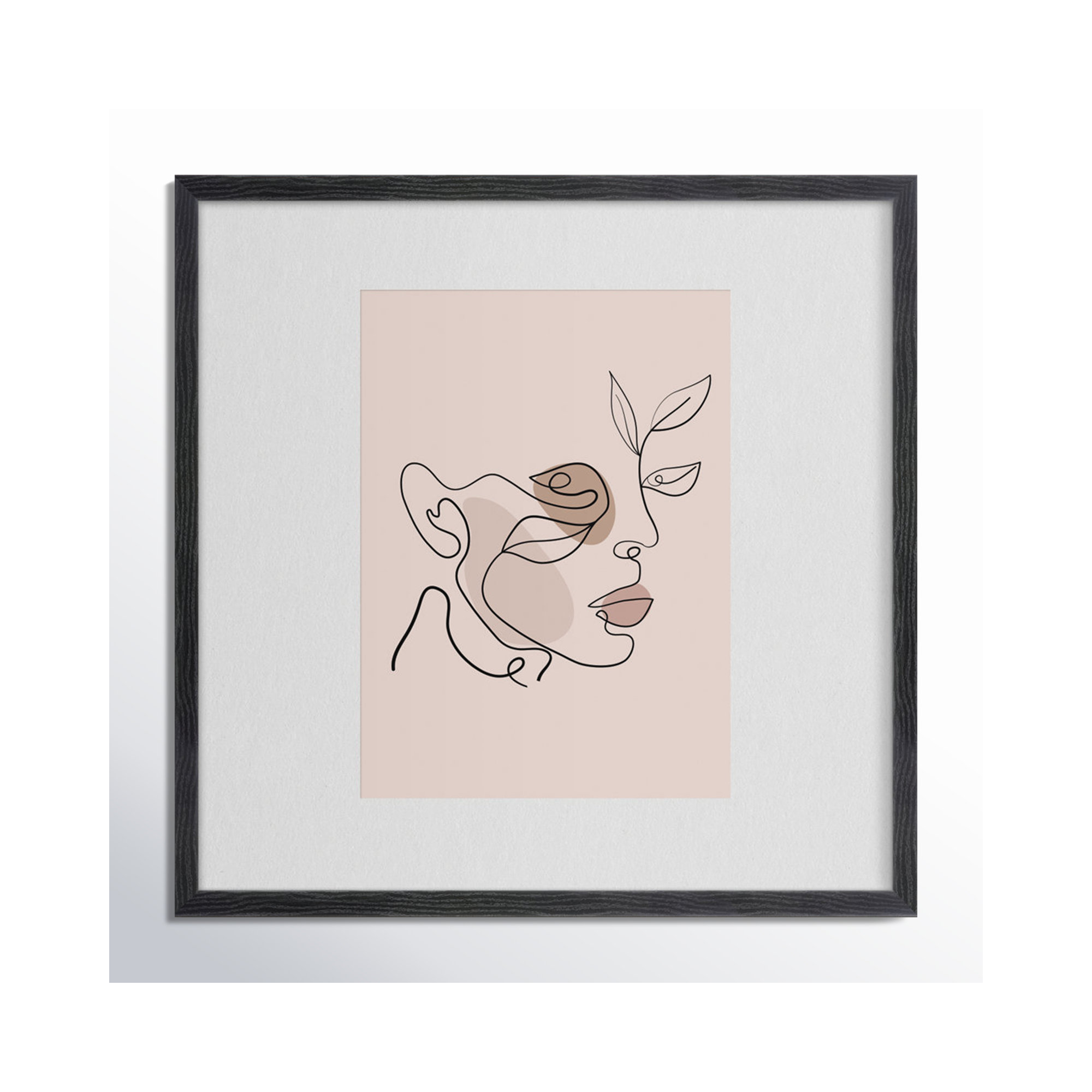 Linetta Wood Picture Frame with Mat, 12" x 18", 18" x 24", Natural