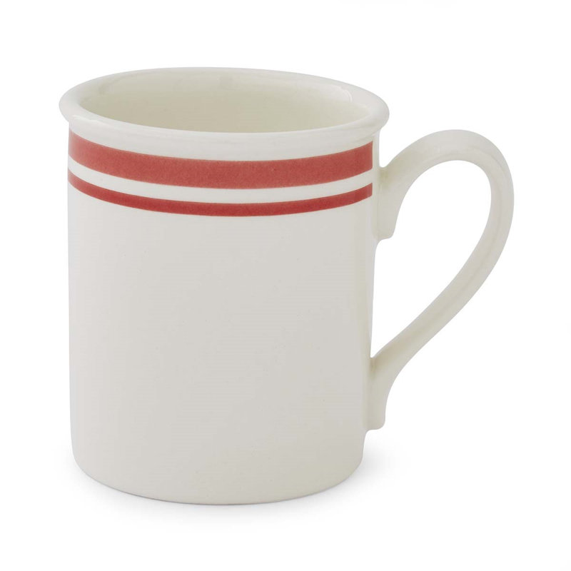 Portmeirion, Potter's Stripe - Breakfast Mugs, Red
