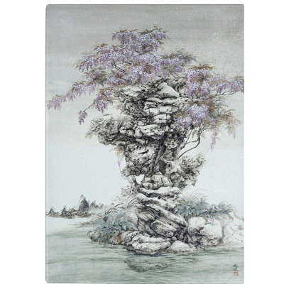 Tempered Glass Wisteria Tree by Yuan Yao Chopping Board