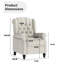 76cm Wide Modern Push Back Recliner with Tufted Back and Rivets-1453165272