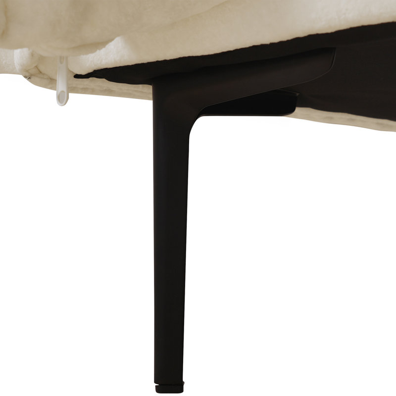 Canapé et chaise modulaire en velours réversible de 74,8 po de large Traci, 3 pièces, Beige