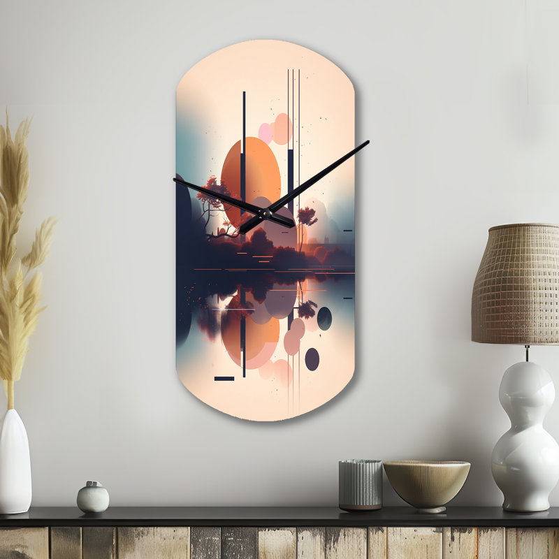 Horloge murale 3D en forme de cylindre, Petit