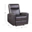 Fauteuil inclinable électrique en cuir fleur avec dossier capitonné et accoudoirs inclinés pour un confort ultime