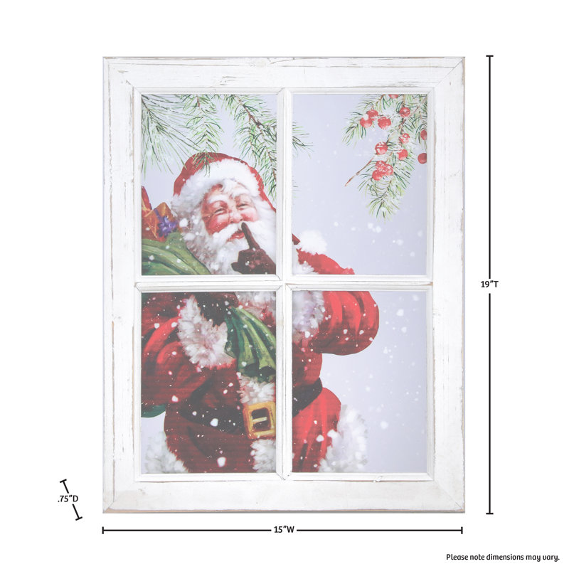 Acrylique imprimé père Noël dans la fenêtre