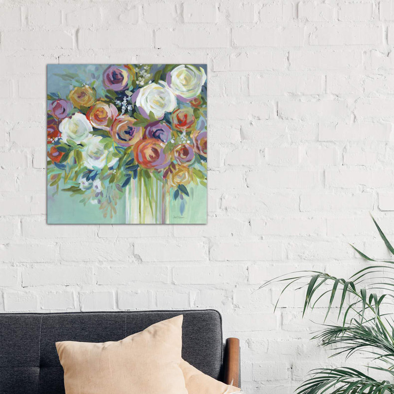 "confetti bouquet ii" par carol robinson-print, H 26 po x l 26 po x P 1,5 po, Toile tendue