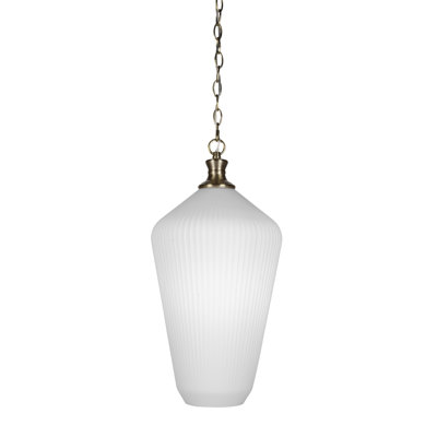 Carina Chain Hung Pendant With 11" Glass