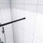 Écran de douche à l'italienne 34 "x 72", cloison fixe de douche de pièce humide, cadre en aluminium noir