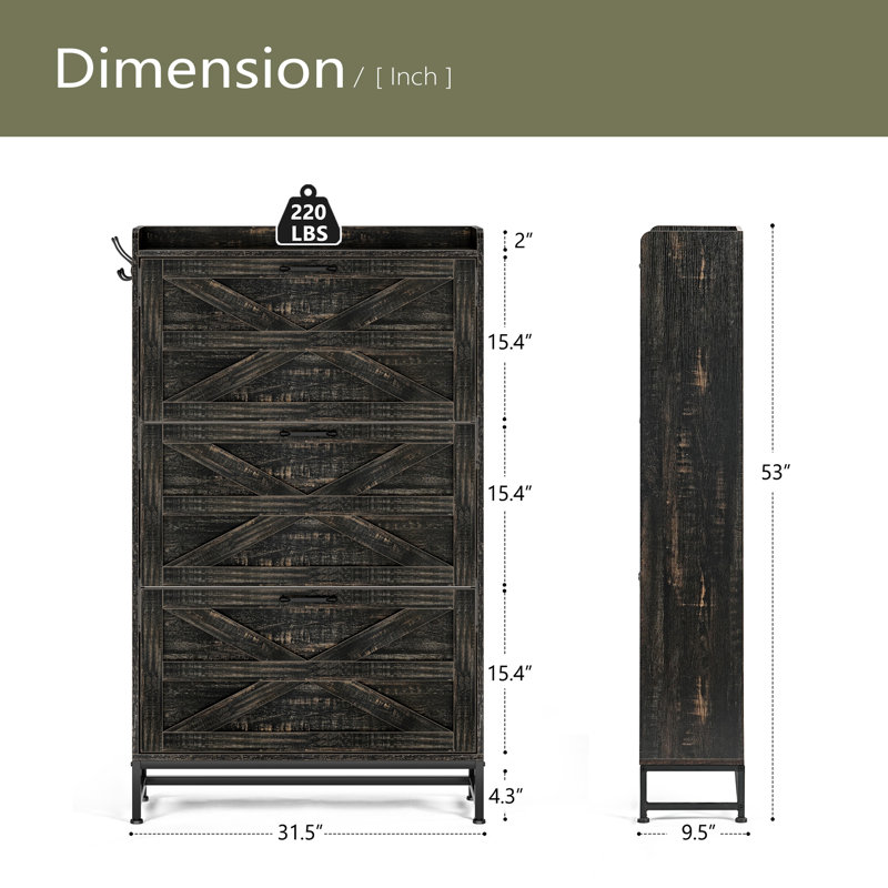 Armoire à chaussures, armoire à chaussures d'entrée de maison, armoire de rangement pour balcon d'entrée, étagère à chaussures de grande capacité