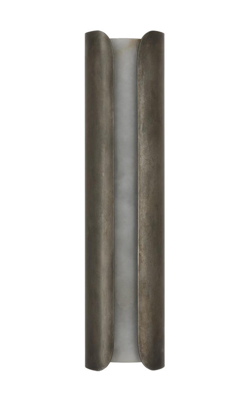 Anne-Marie Barton Armise 18" Sconce with Alabaster, Mottled Pewter, 29" H x 7" W x 7.75" D