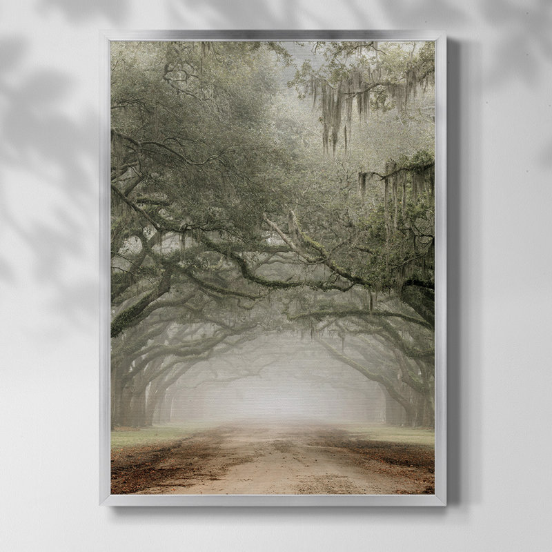 " Doris Duke Garden ", Silver Framed Canvas, No Mat
