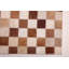 Tapis brun en cuir de vache patchwork 5 pi 11 po x 5 pi 11 po