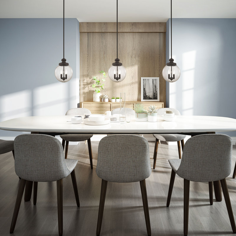 Luminaire suspendu simple à 2 lumières Michla, Bronze