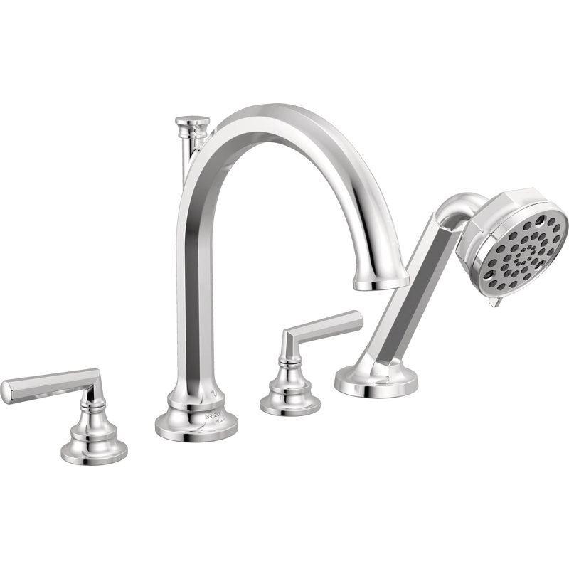 Beauclere™ Roman Tub Faucet With Handshower, Lever Handle, Brilliance Polished Nickel