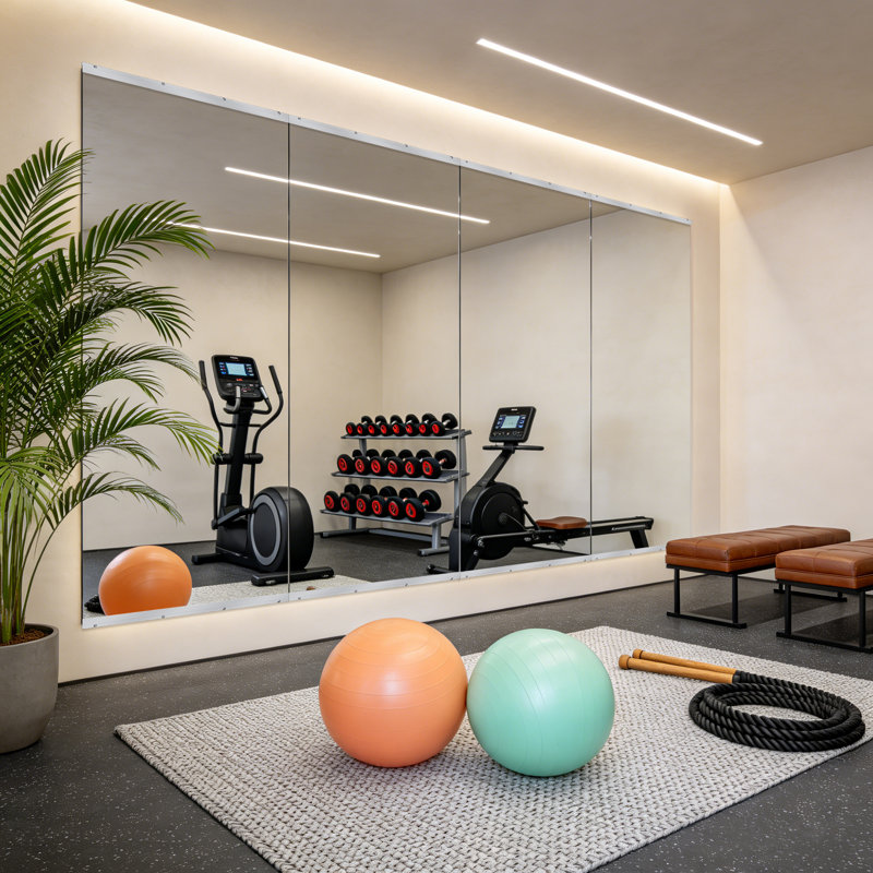 Extra-Large Home Gym Wall Mirror,Dance Studio Mirror,Tempered Glass Full Length Mirror, 72" x 36"