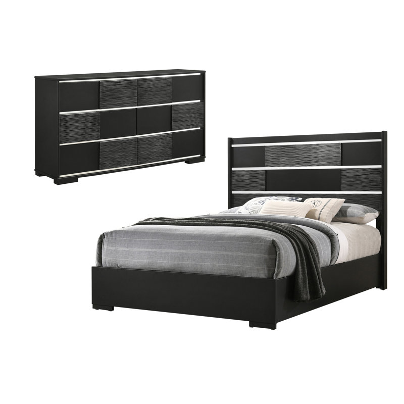 Ensemble de chambre avec grand lit 2 pièces Sawin Terrence
