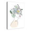 " Lady Face Flowers Sketch " Painting Print