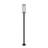 Aura 1 Light Outdoor Post Mounted Fixture in Black