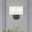 Flaire 2 Light Steel Dimmable Flush Mounted Sconce-1702126679