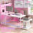 L Shaped Reversible Computer Desk With Power Outlet & Long Monitor Stand & Led Lights & Storage Shelves-1153547736-1153547741