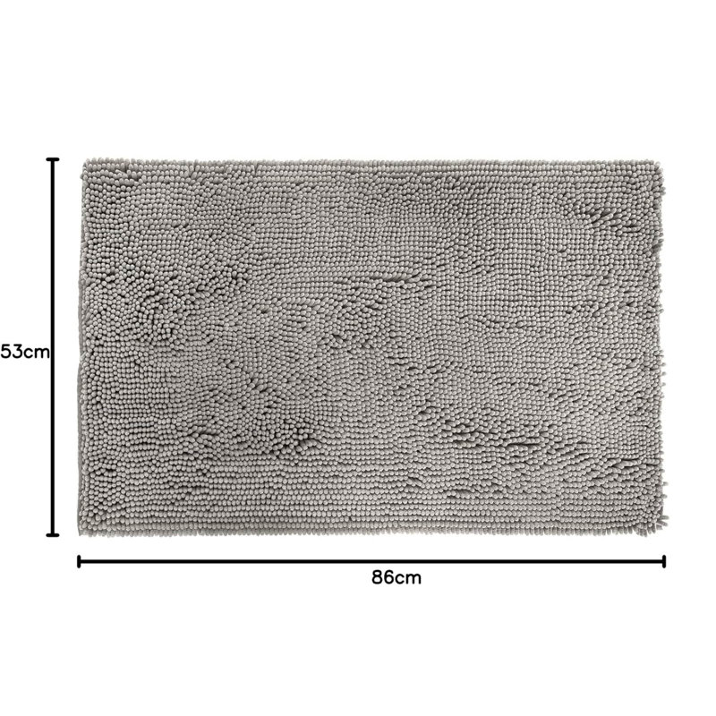 Non-Slip Bath Mat, Platinum