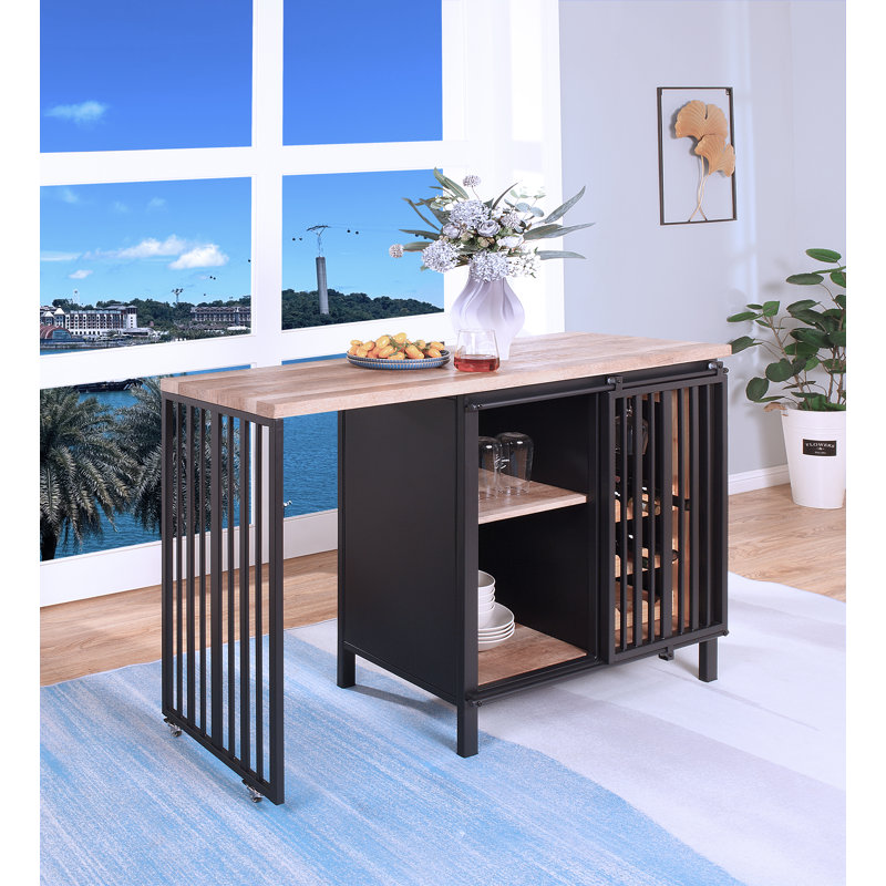 Functional Counter Height Table With USB Port & Power Outlet
