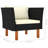 28.5" Wide Eucalyptus Rectangle Patio Sofa with Cushions-2047673380-2047673387