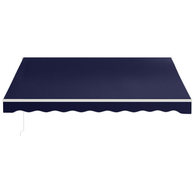 Store banne rétractable électrique de 3,65 m x 3 m pour terrasse, balcon ou jardin., H 0,01 po x l 141,75 po x P 118 po, Bleu