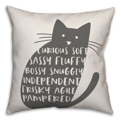 Coussin Curious Cat Silhouette