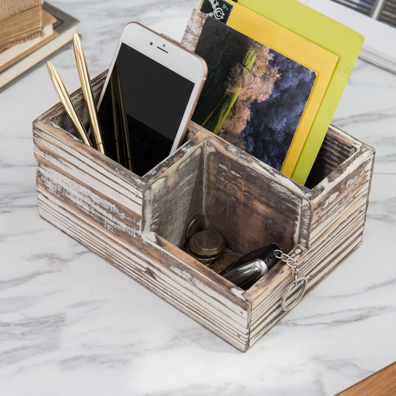 Kennerson Solid Wood Office Desktop Organiser