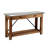 Crockett Industrial Rustic Solid Wood Frame Rectangular Console Media Table With Storage-724664890
